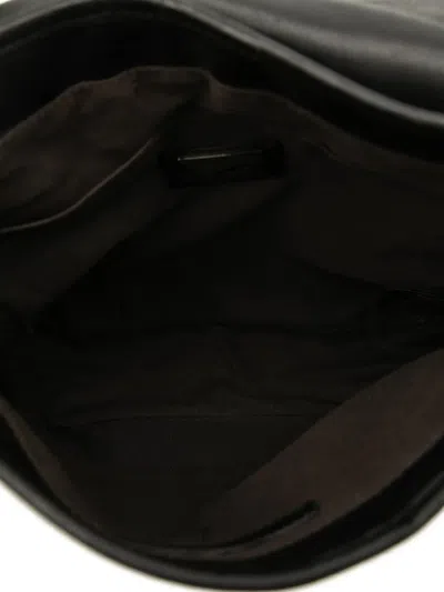 Pre-owned Fendi 2000-2010 Zucca Suede Crossbody Bag In Black