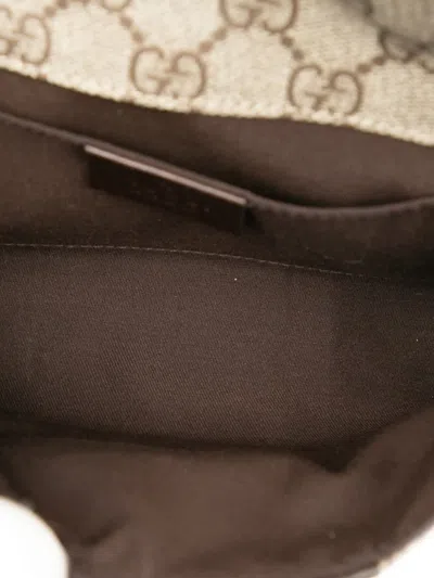 Pre-owned Gucci 2000-2015 Gg Supreme Web Belt Bag In Brown