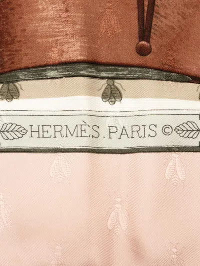Pre-owned Hermes 2000-2020 Napoleon Silk Scarf Scarves In Pink