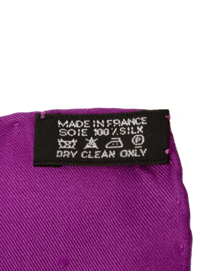 Pre-owned Hermes 2000-2025 Par Mefsire Antoine De Plvvinel Silk Scarf 90 Scarves In Purple