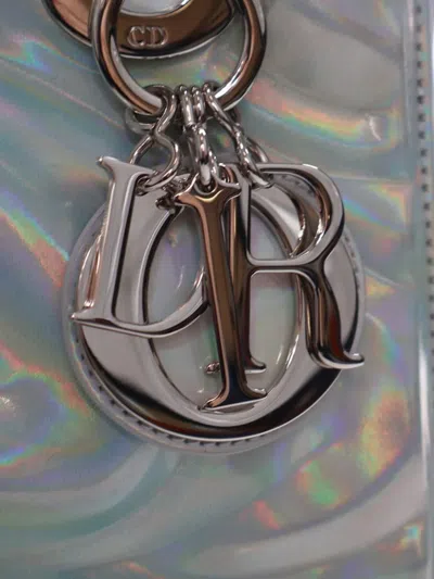 Pre-owned Dior 2022 Alex Gardner Medium Patent And Velvet Art Lady  Satchel In Black