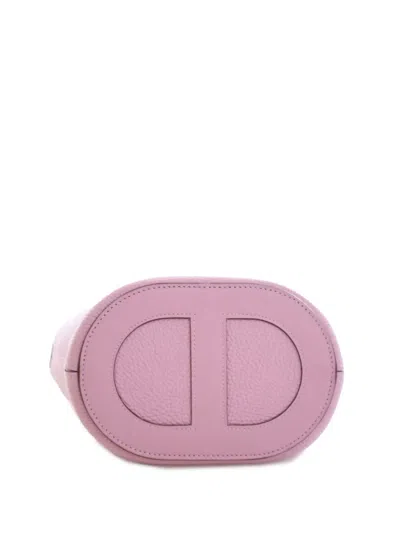 Pre-owned Hermes 2023 Clemence And Swift In The Loop 18 Handbag In Pink