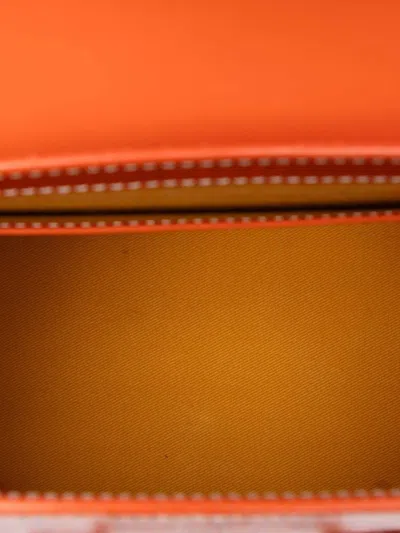 Pre-owned Goyard 2017 Ine Saigon Structured Pm Satchel In Orange