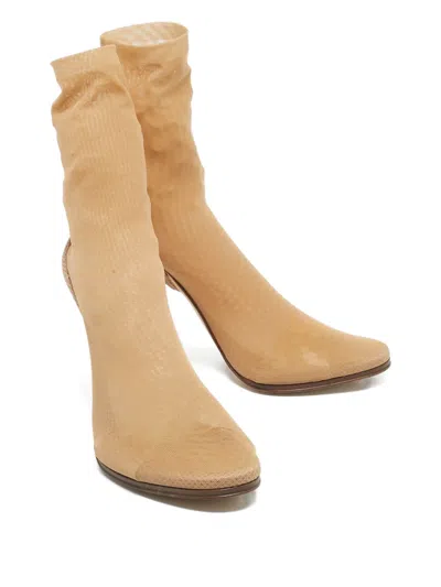 Pre-owned Burberry Lace Boots In Neutral