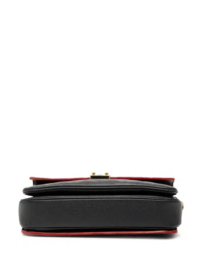 Pre-owned Louis Vuitton 2019 Monogram Empreinte Pochette Metis Satchel In Blue