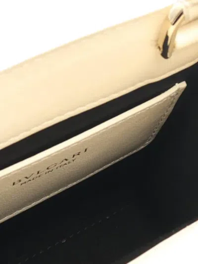 Pre-owned Bvlgari 2010-2025 Mini Leather Infiniteum Satchel In White