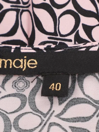 Pre-owned Maje Artistic-print Midi Dress In Pink