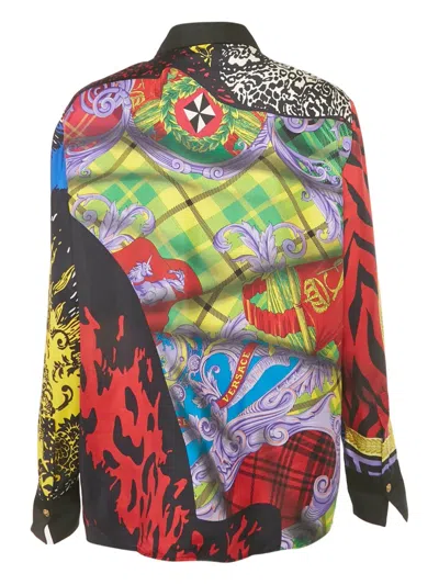 Pre-owned Versace Animal-motif Shirt In Black