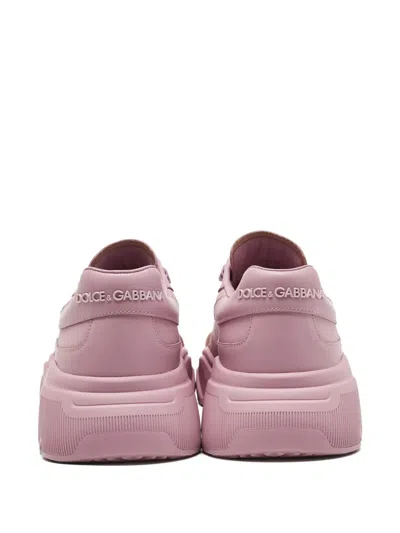 Pre-owned Dolce & Gabbana Daymaster Leather Sneakers In Pink