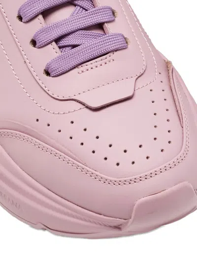 Pre-owned Dolce & Gabbana Daymaster Leather Sneakers In Pink