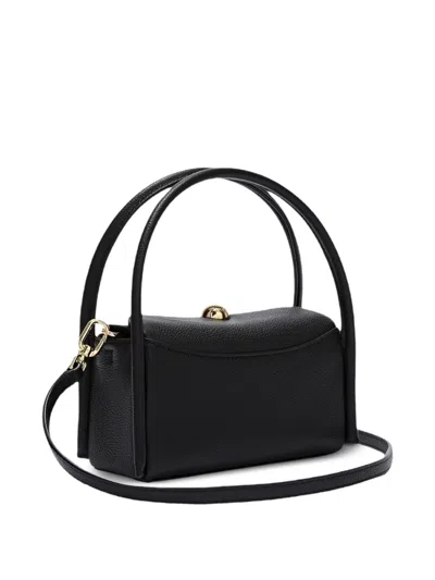 Furla Large Boston Leather Tote Bag In Black
