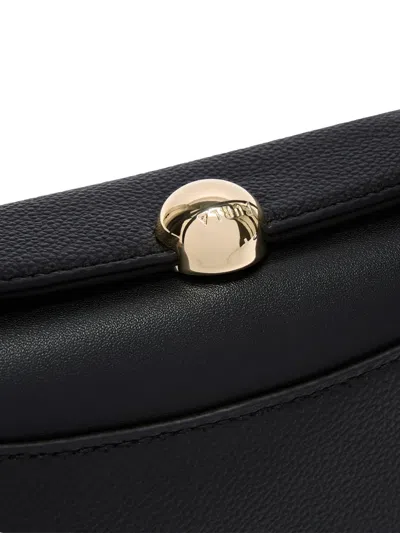 Furla Large Boston Leather Tote Bag In Black