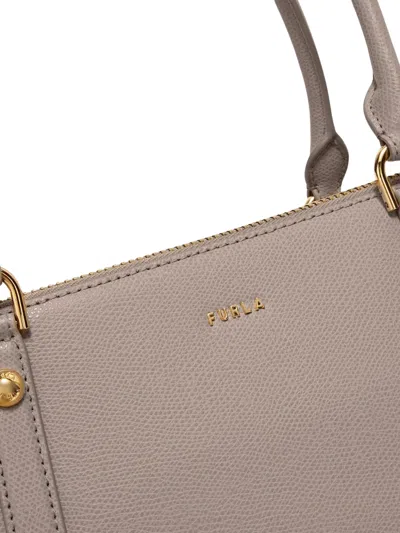 Furla Medium Boston Tote Bag In Gray