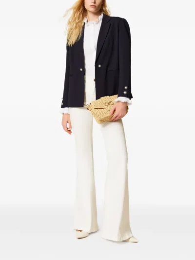 Twinset Decorative-button Blazer In Blue