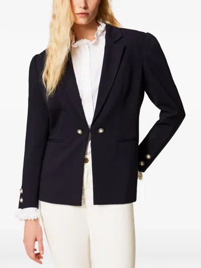 Twinset Decorative-button Blazer In Blue