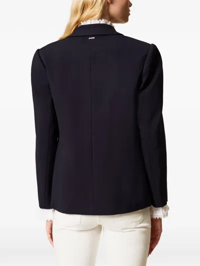 Twinset Decorative-button Blazer In Blue