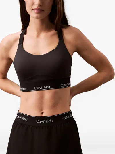 Calvin Klein Crossover Spors Bra In Black