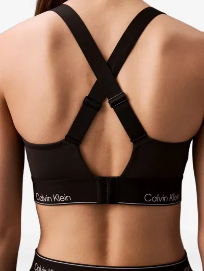 Calvin Klein Crossover Spors Bra In Black
