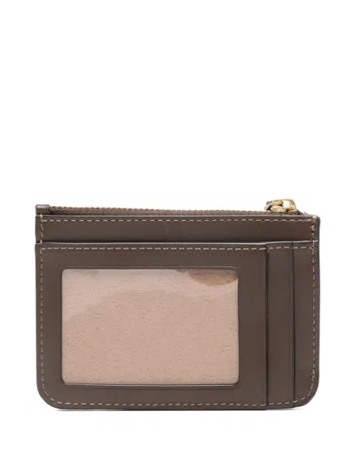 Coach Essential Signature Jacquard Wallet In Brown