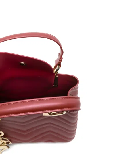 Marc Ellis Chevron-embossing Mini Bag In Red