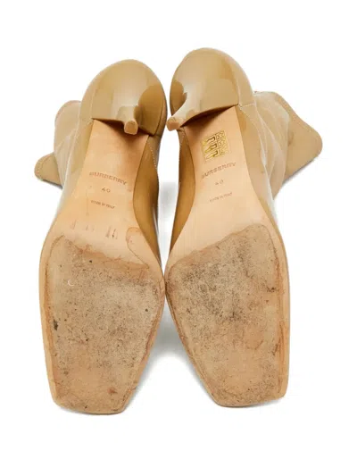 Pre-owned Burberry Square-toe Boots In Neutral
