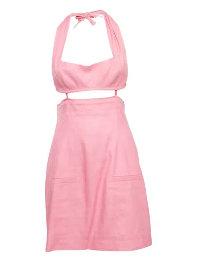 Pre-owned Jacquemus La Robe Limao Cut-out Mini Dress In Pink
