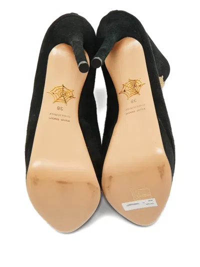 Pre-owned Charlotte Olympia On Time Platform Ankle Boots In Black