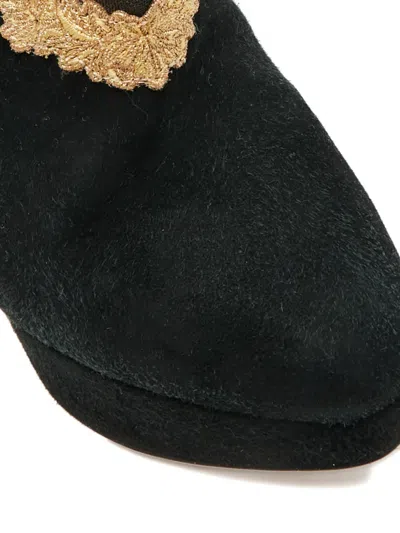 Pre-owned Charlotte Olympia On Time Platform Ankle Boots In Black