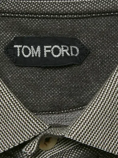 Pre-owned Tom Ford Buttoned Polo Shirt In Gray
