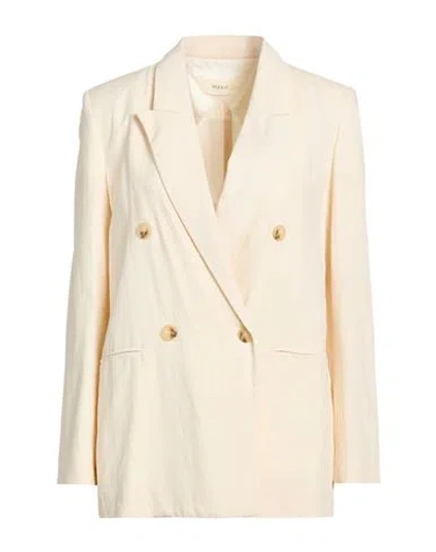 Vicolo Woman Blazer Ivory Size Xs Viscose, Linen In Neutral