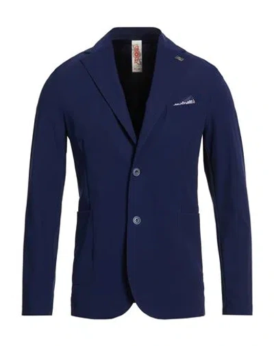 Bob Man Blazer Navy Size 36 Polyamide, Elastane In Blue