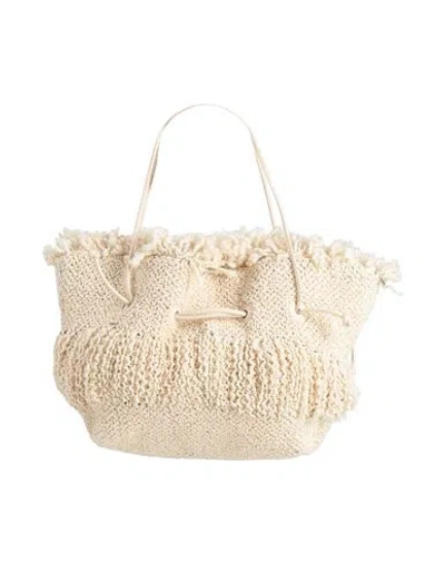 Anita Bilardi Woman Handbag Beige Size - Wool In Sand