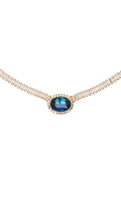 Anton Heunis Çÿ­é¡¹é“¾ Â€“ Dark Blue  Crystal  & Gold. Å°ºç � All. In Gold
