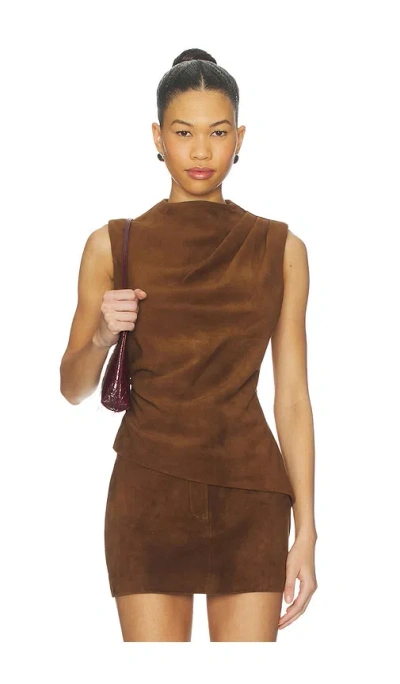 X REVOLVE LEATHER SUEDE RUCHED TOP Â€“ Æ —È¤�È‰². Å°ºÇ � XL (ALSO Â€“ L, M, S, XS).