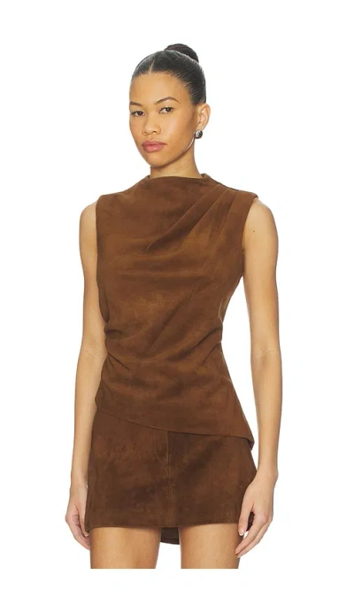 X REVOLVE LEATHER SUEDE RUCHED TOP Â€“ Æ —È¤�È‰². Å°ºÇ � XL (ALSO Â€“ L, M, S, XS).