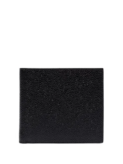 Thom Browne Black Calf Leather Bos Taurus Wallet In Brown