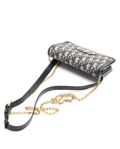 Dior Christian  Oblique 30 Montaigne 2-in-1 Bag In Blue