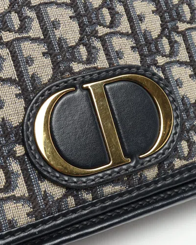 Dior Christian  Oblique 30 Montaigne 2-in-1 Bag In Blue