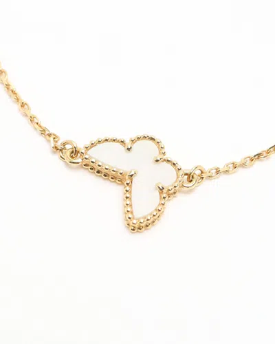Van Cleef & Arpels Sweet Butterflies Mother-of-pearl Bracelet In Gold