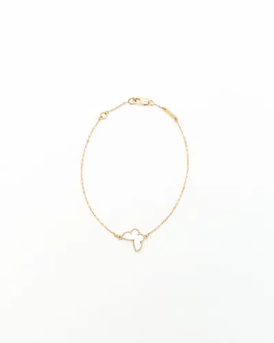 Van Cleef & Arpels Sweet Butterflies Mother-of-pearl Bracelet In Gold