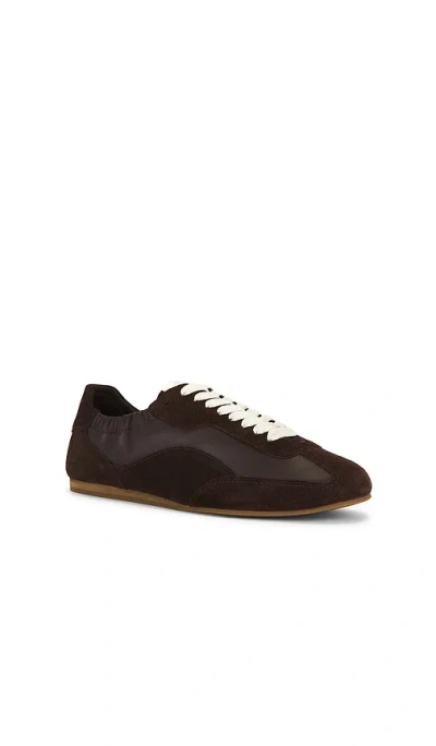 Simkhai Georgie Suede And Leather Low-top Sneakers In Brown