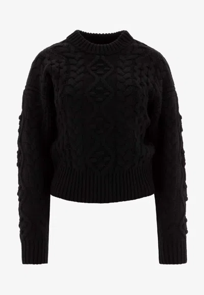Loulou Studio Eustace Cable Knit Sweater In Black
