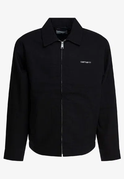 Carhartt Module Script Zip-up Jacket In Black