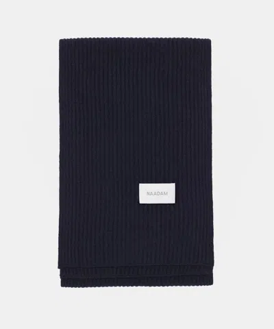 Naadam Cashmino Ribbed Scarf In Blue