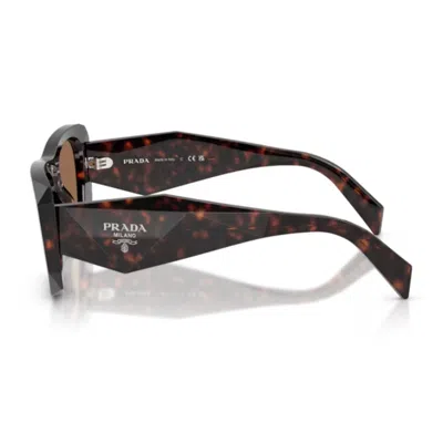 Prada Womens Pr B18s Square-frame Acetate Sunglasses Brown In Brown