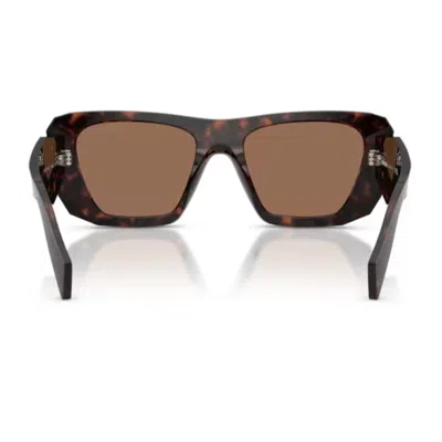 Prada Womens Pr B18s Square-frame Acetate Sunglasses Brown In Brown