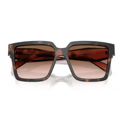 Prada Pr 24zs 07r0a6 56mm Womens Square Sunglasses In Brown Gradient