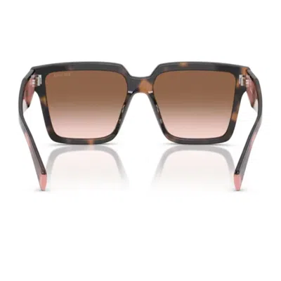 Prada Pr 24zs 07r0a6 56mm Womens Square Sunglasses In Brown Gradient