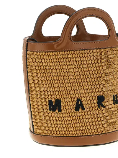 Marni Small Tropicalia Bucket Bag In Brown
