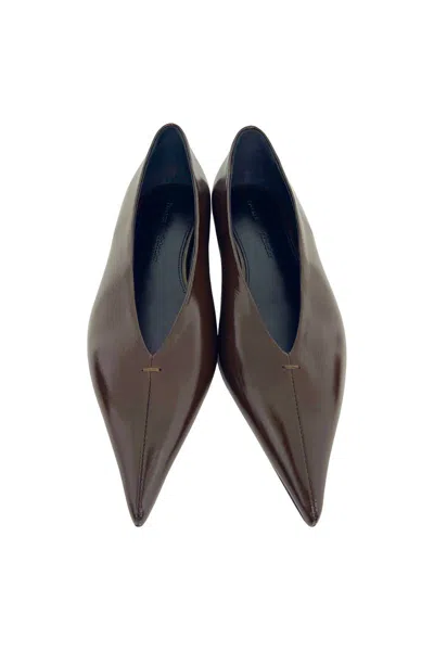 Proenza Schouler Slash Flat Shoes In Brown